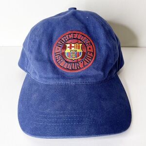 Vintage Nike FCB Barcelona USA Tour 2003 Hat Navy Blue Embroidered Patch Soccer